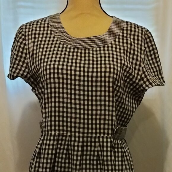 Black Gingham Dress - Picture 1 of 10